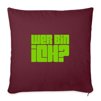 auf der Suche nach mir - Sofakissenbezug 45 x 45 cm - Burgunderrot - Vorne
