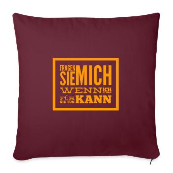 möchten Sie meine Hilfe - Sofakissenbezug 45 x 45 cm - Burgunderrot - Vorne
