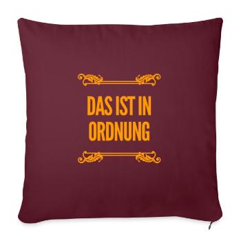 kein Problem - Sofakissenbezug 45 x 45 cm - Burgunderrot - Vorne