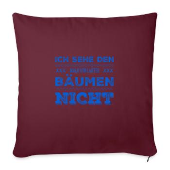 ich sehe schlecht - Sofakissenbezug 45 x 45 cm - Burgunderrot - Vorne