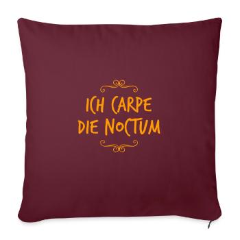 so sieht eine Nachteule aus - Sofakissenbezug 45 x 45 cm - Burgunderrot - Vorne