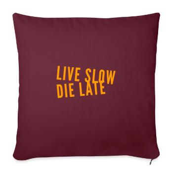 Prends ton temps - Housse de coussin décorative 45 x 45 cm - bordeaux - Devant
