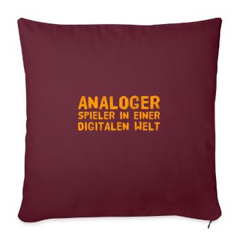 Devant vous se trouve un lecteur analogique - Housse de coussin décorative 45 x 45 cm - bordeaux - Devant