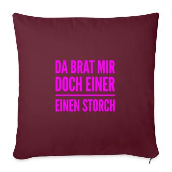 ich bin überrascht - Sofakissenbezug 45 x 45 cm - Burgunderrot - Vorne