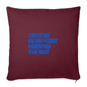 plane nicht - Sofakissenbezug 45 x 45 cm - Burgunderrot - Vorne