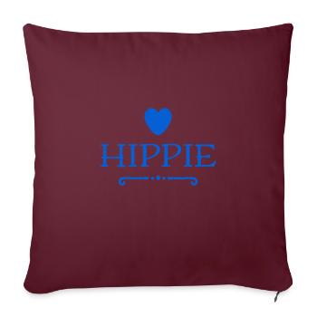 so sieht ein Hippie aus - Sofakissenbezug 45 x 45 cm - Burgunderrot - Vorne
