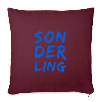 Je suis unique - Housse de coussin décorative 45 x 45 cm - bordeaux - Devant