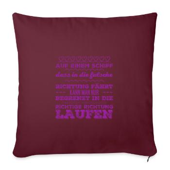 pour courir dans la bonne direction - Housse de coussin décorative 45 x 45 cm - bordeaux - Devant