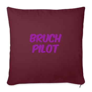 Voici un pilote d’accident - Housse de coussin décorative 45 x 45 cm - bordeaux - Devant