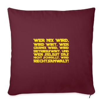 Si vous ne l’attachez pas vous-même - Housse de coussin décorative 45 x 45 cm - bordeaux - Devant