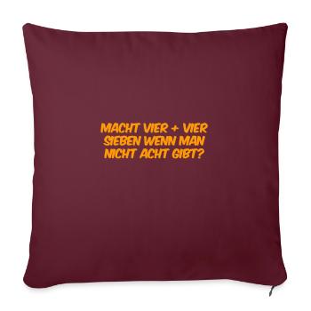 du musst acht geben - Sofakissenbezug 45 x 45 cm - Burgunderrot - Vorne
