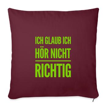 Hä? - Sofakissenbezug 45 x 45 cm - Burgunderrot - Vorne