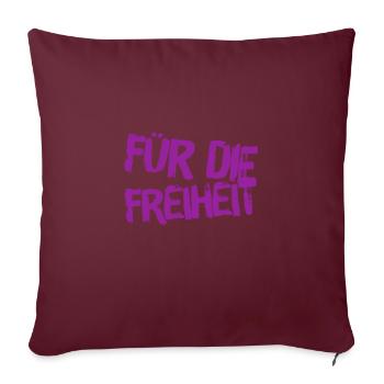 pour la liberté - Housse de coussin décorative 45 x 45 cm - bordeaux - Devant