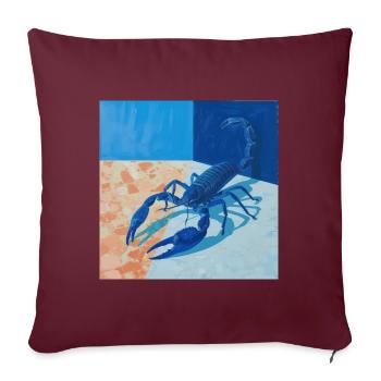 scorpion, coloré, animal, cadeau, idée cadeau - Housse de coussin décorative 45 x 45 cm - bordeaux - Devant
