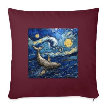 Wal Fisch Van Gogh - Sofakissenbezug 45 x 45 cm - Burgunderrot - Vorne