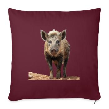 Iberico-Schwein ist ein wahrer Genuss - Sofakissenbezug 45 x 45 cm - Burgunderrot - Vorne