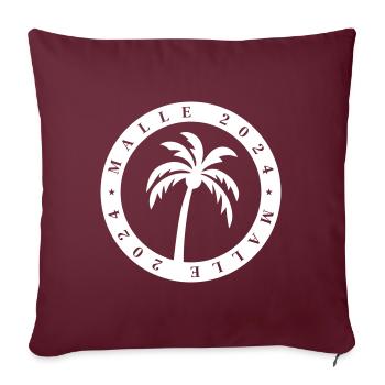 Visite de Malle 2024 à Majorque - Housse de coussin décorative 45 x 45 cm - bordeaux - Devant