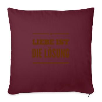 Je me concentre sur la solution - Housse de coussin décorative 45 x 45 cm - bordeaux - Devant