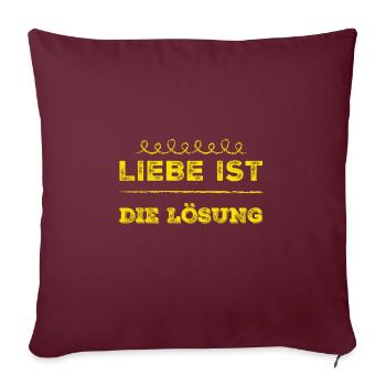 L’amour est la solution - Housse de coussin décorative 45 x 45 cm - bordeaux - Devant
