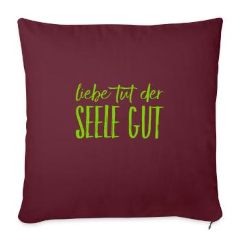 L’amour est sacré - Housse de coussin décorative 45 x 45 cm - bordeaux - Devant