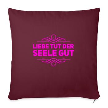 L’amour est un miracle - Housse de coussin décorative 45 x 45 cm - bordeaux - Devant