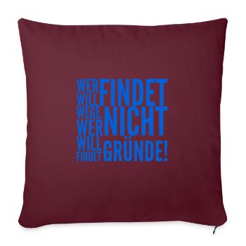 ich habe die Wahl - Sofakissenbezug 45 x 45 cm - Burgunderrot - Vorne