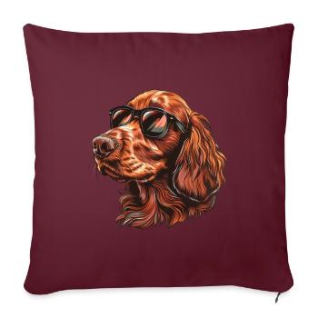 Irish Setter , Irish Red Setter, Hund - Sofakissenbezug 45 x 45 cm - Burgunderrot - Vorne