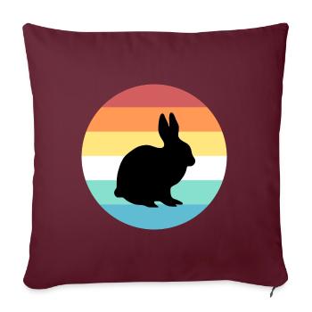 lièvre - Housse de coussin décorative 45 x 45 cm - bordeaux - Devant
