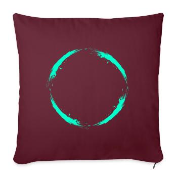 Kreis Türkis Design Neu Variante Vektor Rund - Housse de coussin décorative 45 x 45 cm - bordeaux - Devant