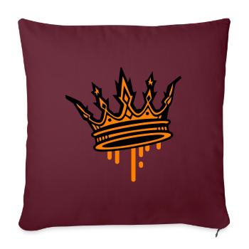 Symbole de la couronne royale - Housse de coussin décorative 45 x 45 cm - bordeaux - Devant