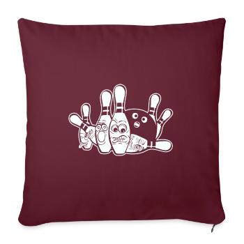 Bowling et cadeau de bowling - Housse de coussin décorative 45 x 45 cm - bordeaux - Devant