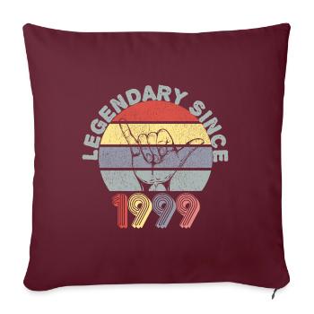 1999 | Vintage Legendär seit 1999 Jubiläum - Sofakissenbezug 45 x 45 cm - Burgunderrot - Vorne