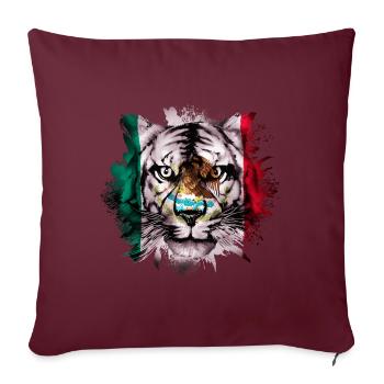 Mexique - Housse de coussin décorative 45 x 45 cm - bordeaux - Devant
