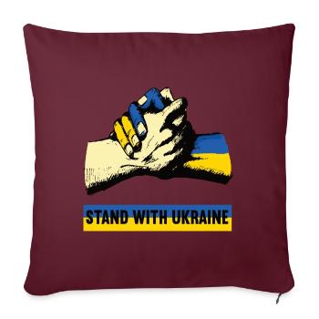 stand avec l’ukraine Fist Ukrainer - Housse de coussin décorative 45 x 45 cm - bordeaux - Devant