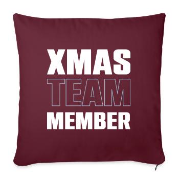 Xmas Team - Sofakissenbezug 45 x 45 cm - Burgunderrot - Vorne