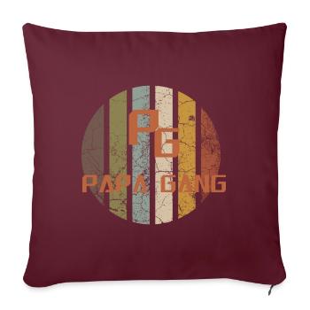 Papa Gang - Sofakissenbezug 45 x 45 cm - Burgunderrot - Vorne