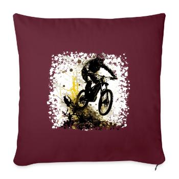 Le VTT freestyle est un sport créatif - Housse de coussin décorative 45 x 45 cm - bordeaux - Devant