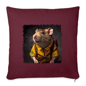 Les rats peuvent renifler les mines - Housse de coussin décorative 45 x 45 cm - bordeaux - Devant