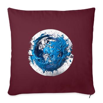Sauvez la planète bleue avant qu’il ne soit trop tard - Housse de coussin décorative 45 x 45 cm - bordeaux - Devant