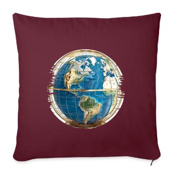 Nous sommes piégés dans la cage dorée - Housse de coussin décorative 45 x 45 cm - bordeaux - Devant