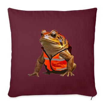 Ne soyez pas une grenouille et utilisez votre gilet de sécurité - Housse de coussin décorative 45 x 45 cm - bordeaux - Devant