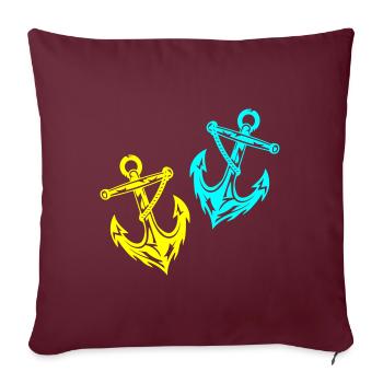 Icône d’ancrage Icône - Housse de coussin décorative 45 x 45 cm - bordeaux - Devant