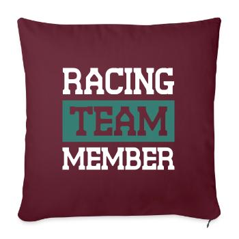 Équipe de course - Housse de coussin décorative 45 x 45 cm - bordeaux - Devant