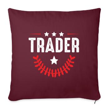 Trader Beruf - Sofakissenbezug 45 x 45 cm - Burgunderrot - Vorne