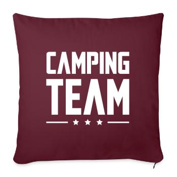 Équipe de camping - Housse de coussin décorative 45 x 45 cm - bordeaux - Devant