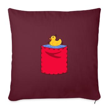 Taschen Serie Gummi Ententasche - Sofakissenbezug 45 x 45 cm - Burgunderrot - Vorne