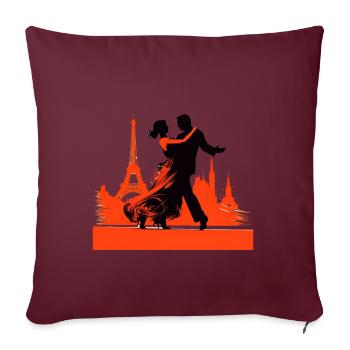 Der Tango ist ein beliebter Tanz - Sofakissenbezug 45 x 45 cm - Burgunderrot - Vorne