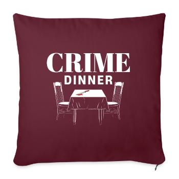 Dîner de meurtre et mystère, Soirée mystère de meurtre, Tenue de détective - Housse de coussin décorative 45 x 45 cm - bordeaux - Devant