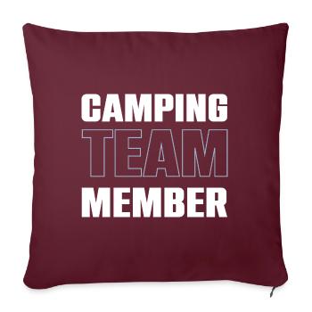 Équipe de camping - Housse de coussin décorative 45 x 45 cm - bordeaux - Devant