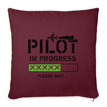 Future Airplane Pilot Son Grandson Aviation Flying - Sofakissenbezug 45 x 45 cm - Burgunderrot - Vorne
